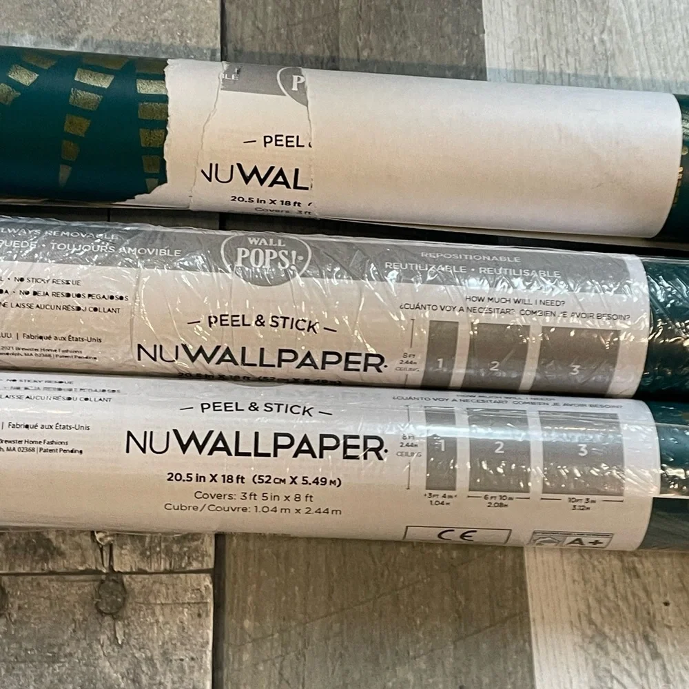 NUwallpaper NUS4001 Sun Peel And Stick Wallpaper Lot Of 3 Rolls